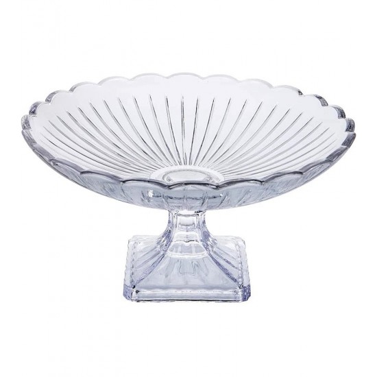 Centro de Mesa 32,7cm Diametro Por 17cm Altura Dubois em Cristal Ecologico